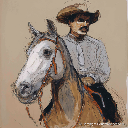 Soul of the West - western horse art print and canvas by Jasper Montgomery A.I