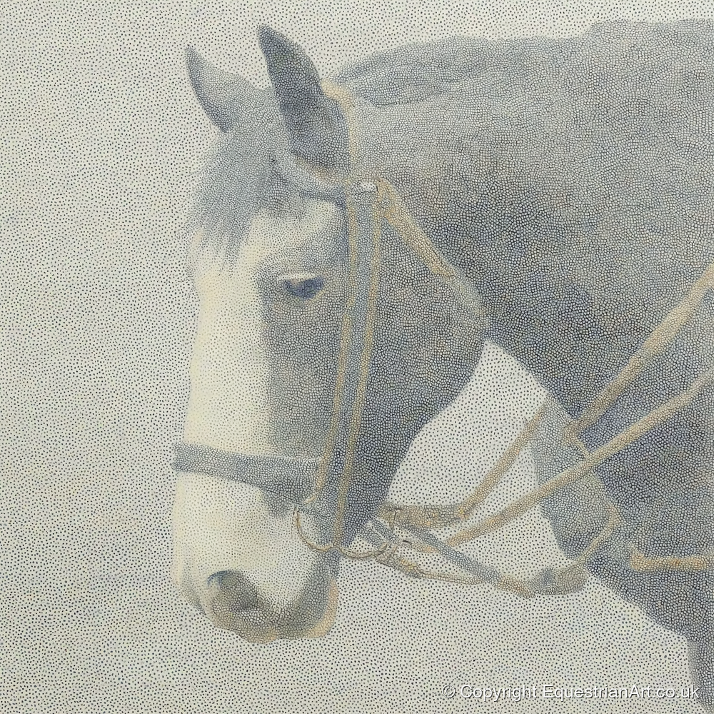 Steadfast Working Profile - working horse art print and canvas by Arthur Sterling A.I