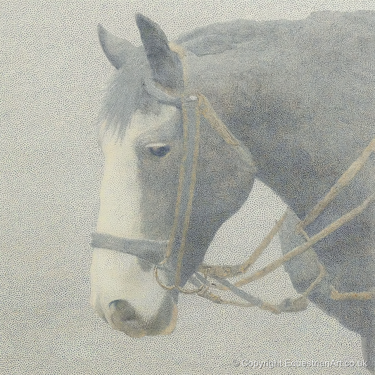Steadfast Working Profile - working horse art print and canvas by Arthur Sterling A.I