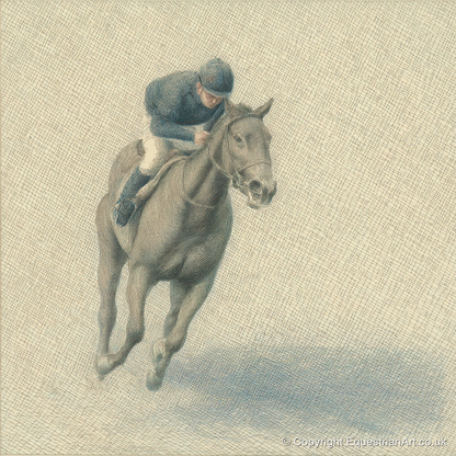 Steady Stride - racing horse art print and canvas by Arthur Sterling A.I