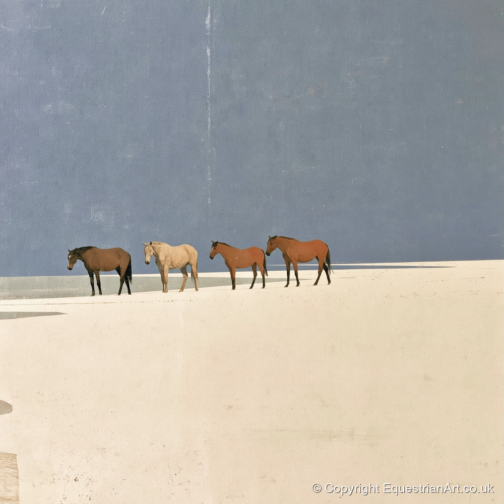 Stillness on the Horizon - horse landscape art print and canvas by Phillip Marbury A.I