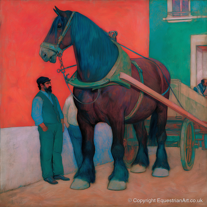 Strength and Stillness - working horse art print and canvas by Lawrence Gable A.I