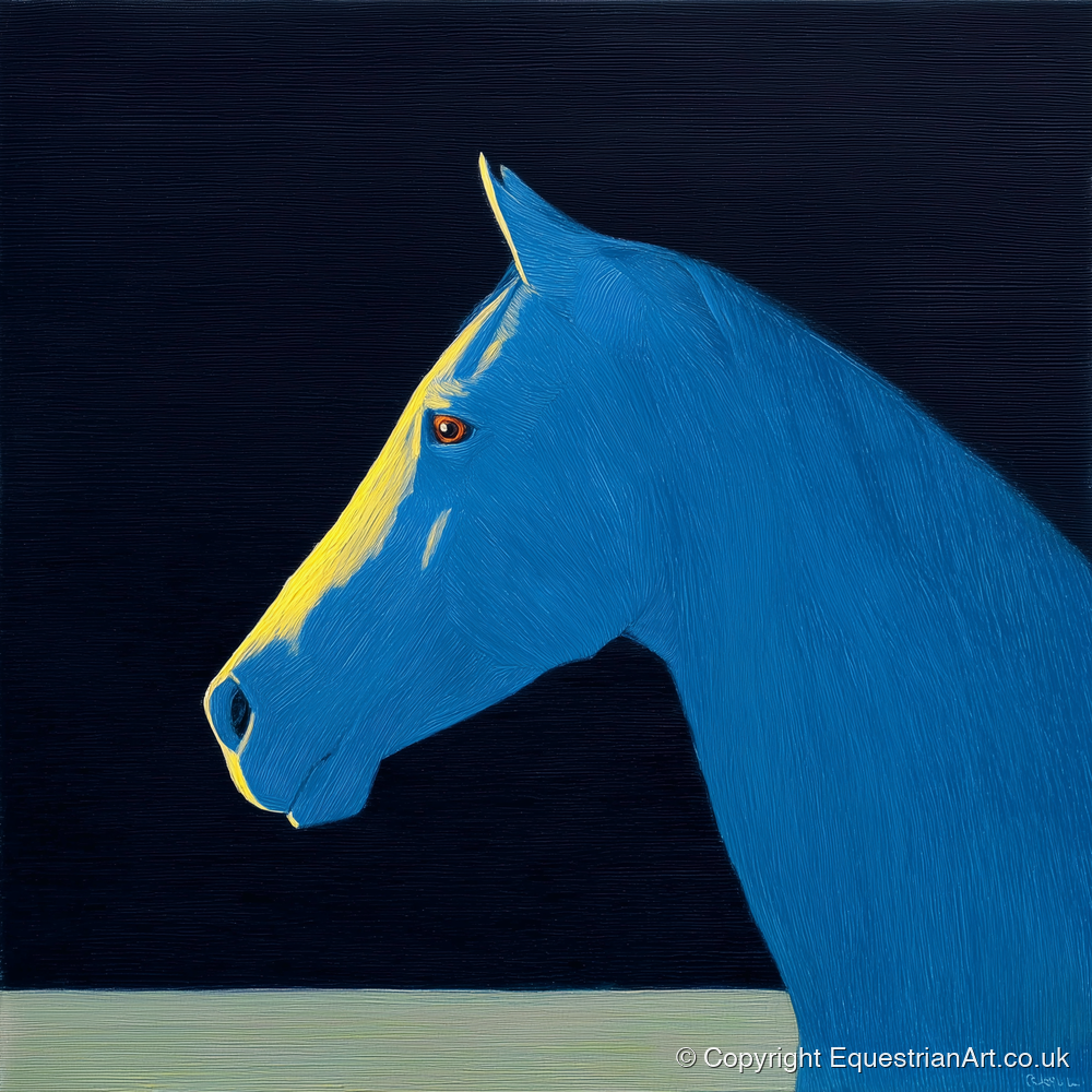 Striking Azure Profile - horse breed art print and canvas by Malcolm Hastings A.I