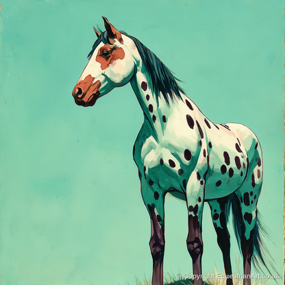 Striking Spotted Appaloosa - horse breed art print and canvas by Declan Foley A.I