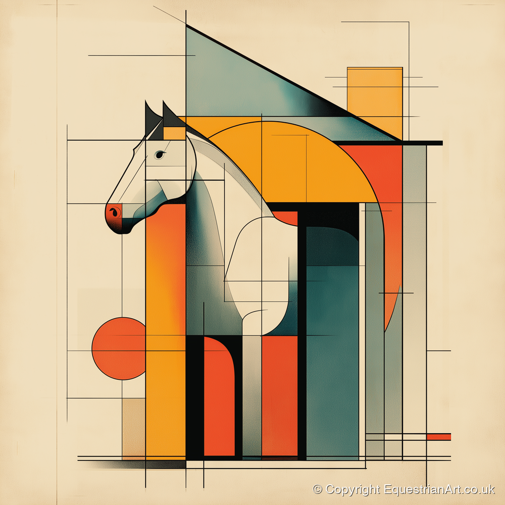 Structural Harmony - horse stable art print and canvas by Dominic Vaughn A.I
