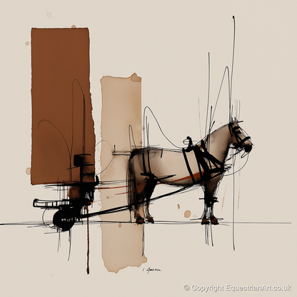Structural Harness - working horse art print and canvas by Julian Vance A.I