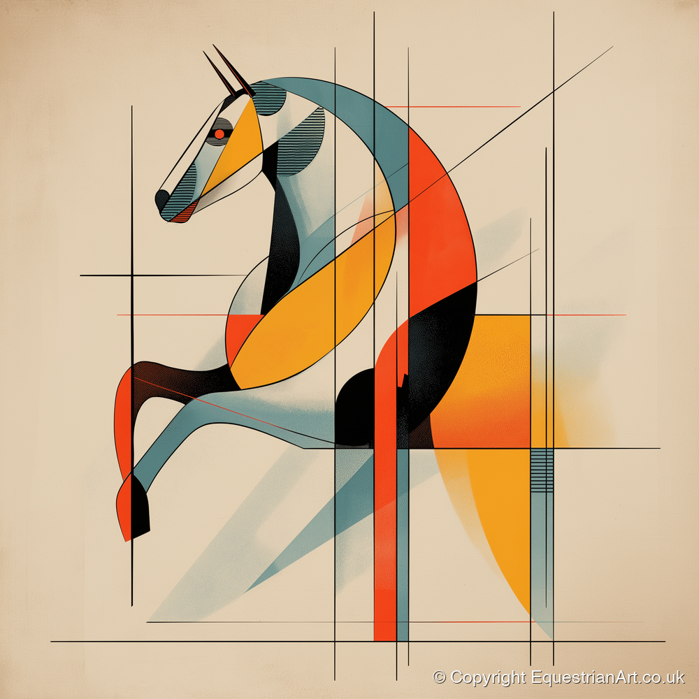 Structural Stride - racing horse art print and canvas by Dominic Vaughn A.I