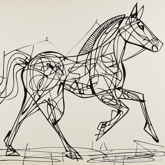 Structural Stride - racing horse art print and canvas by Conrad Gallagher A.I