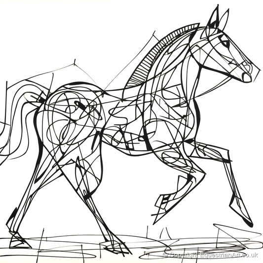 Structural Stride - racing horse art print and canvas by Conrad Gallagher A.I