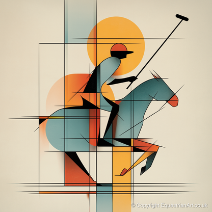 Structured Chukka - polo horse art print and canvas by Dominic Vaughn A.I