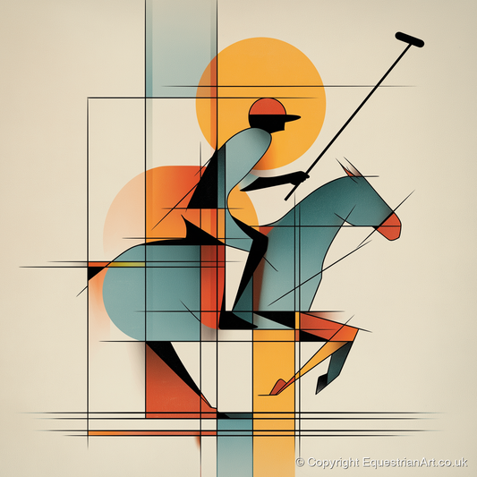 Structured Chukka - polo horse art print and canvas by Dominic Vaughn A.I