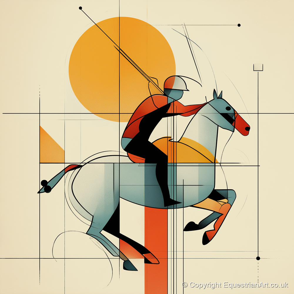 Structured Chukka - polo horse art print and canvas by Dominic Vaughn A.I