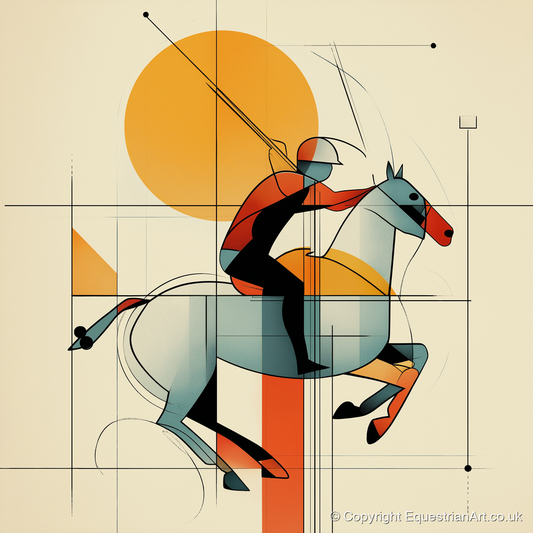 Structured Chukka - polo horse art print and canvas by Dominic Vaughn A.I