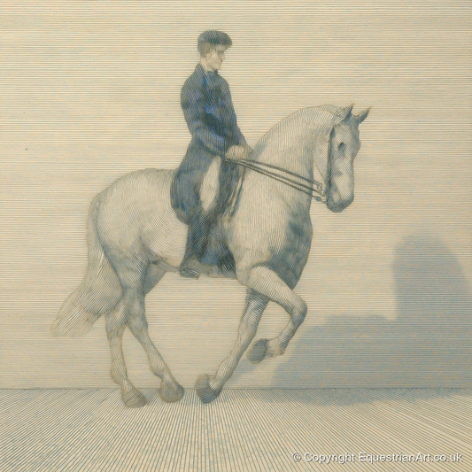 Structured Harmony - dressage horse art print and canvas by Arthur Sterling A.I