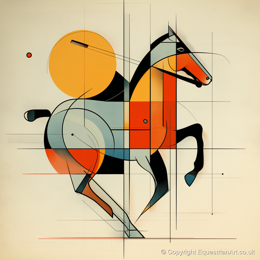 Structured Polo Rhythm - polo horse art print and canvas by Dominic Vaughn A.I