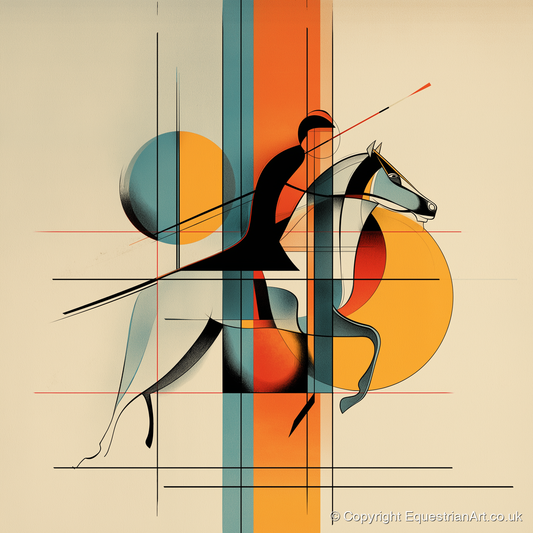 Structured Stride - racing horse art print and canvas by Dominic Vaughn A.I