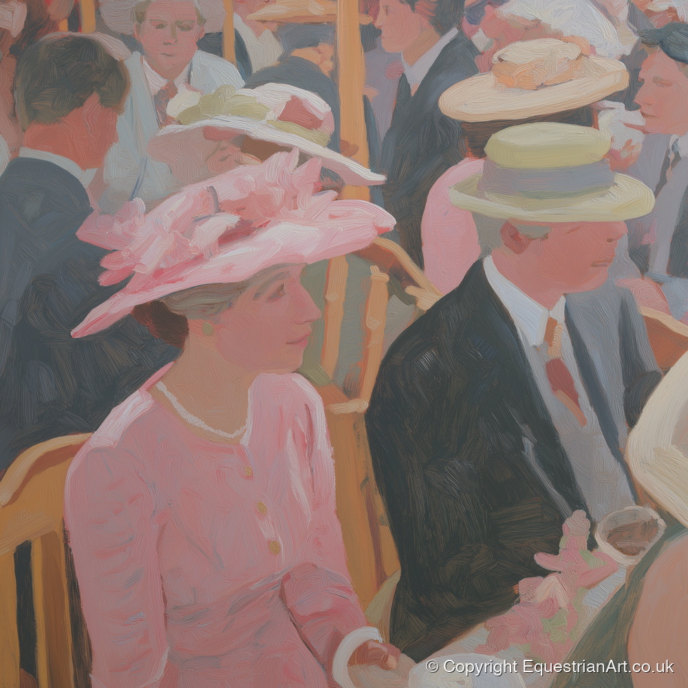 Summer Meet Elegance - racing horse art print and canvas by Florence Hadley A.I