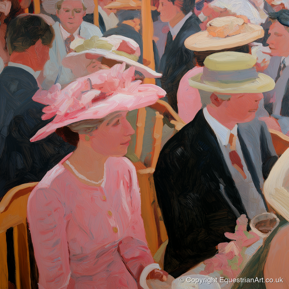 Summer Meet Elegance - racing horse art print and canvas by Florence Hadley A.I