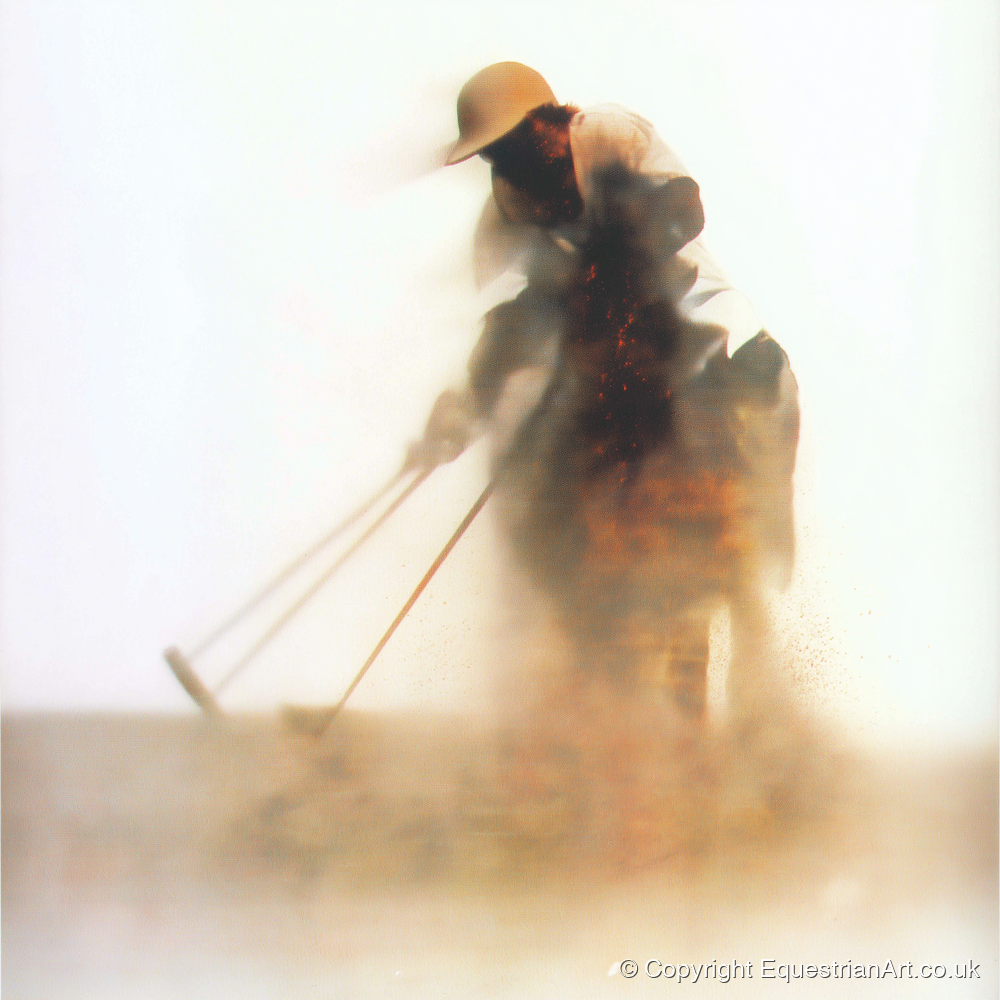 Suspended in Dust - polo horse art print and canvas by George Weston A.I