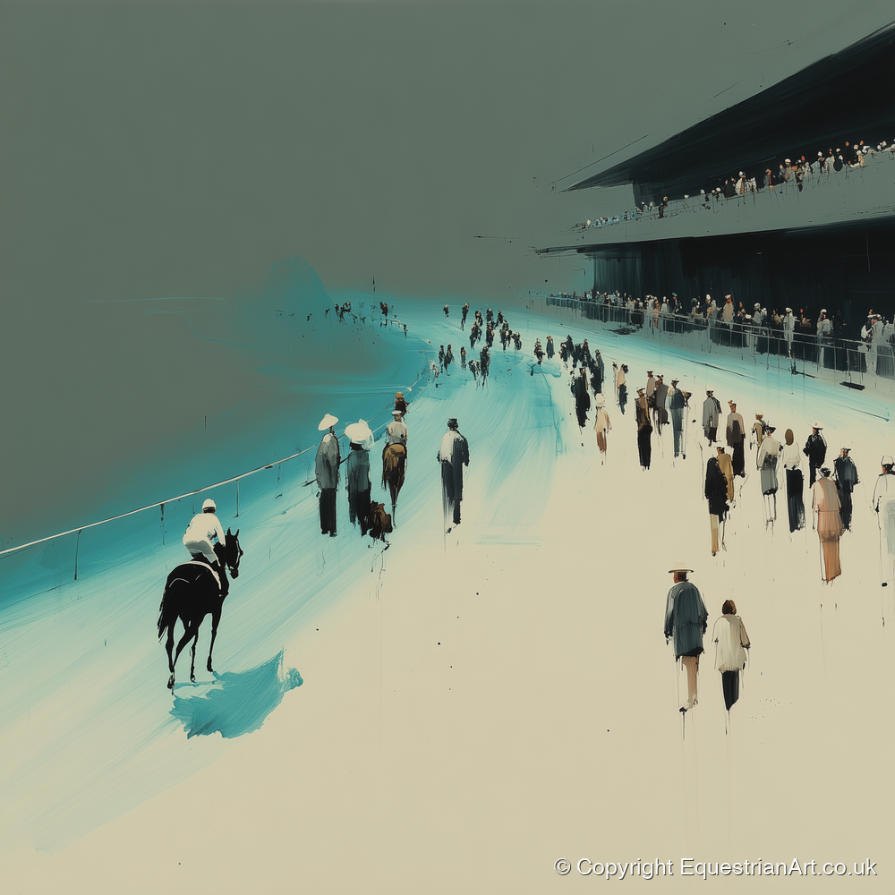 Sweeping to the Start - racing horse art print and canvas by Callum Ross A.I