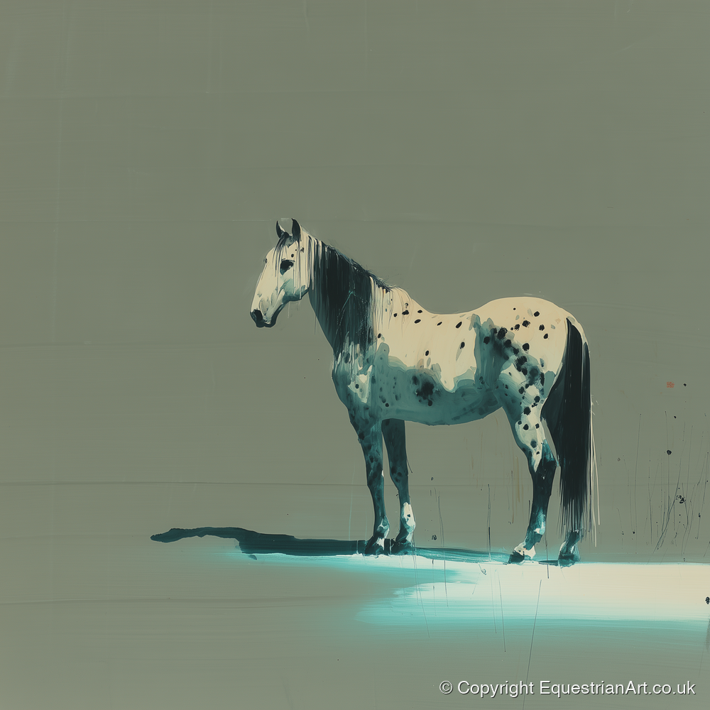 Teal Shadow Appaloosa - horse breed art print and canvas by Callum Ross A.I