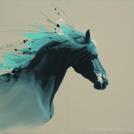 Teal Tempest - horse breed art print and canvas by Callum Ross A.I