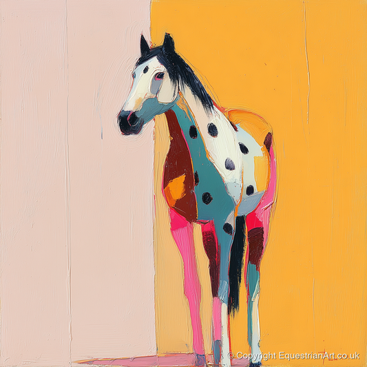 Technicolour Appaloosa - horse breed art print and canvas by Genevieve Moore A.I