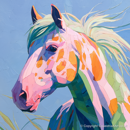 Technicolour Spirit - horse breed art print and canvas by Sylvia Carmichael A.I