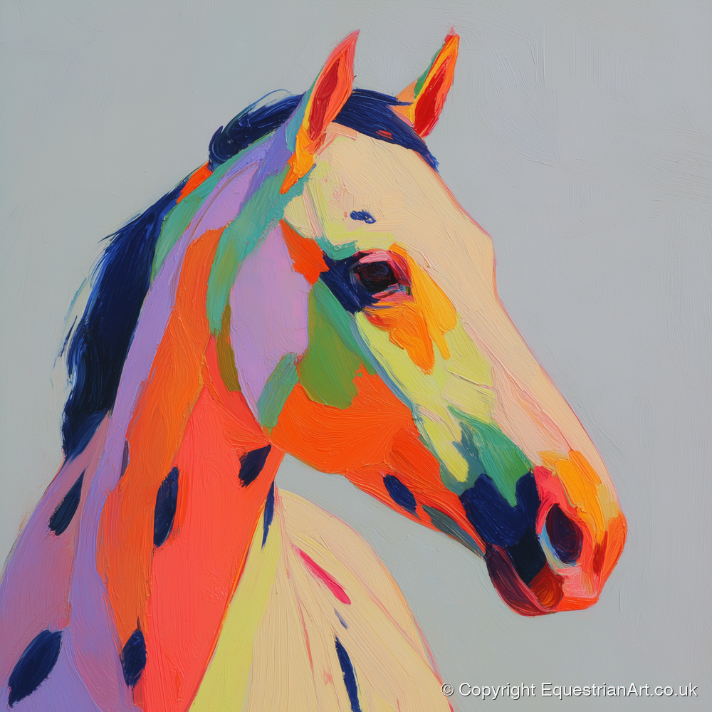 Technicolour Spirit - horse breed art print and canvas by Desmond Locke A.I
