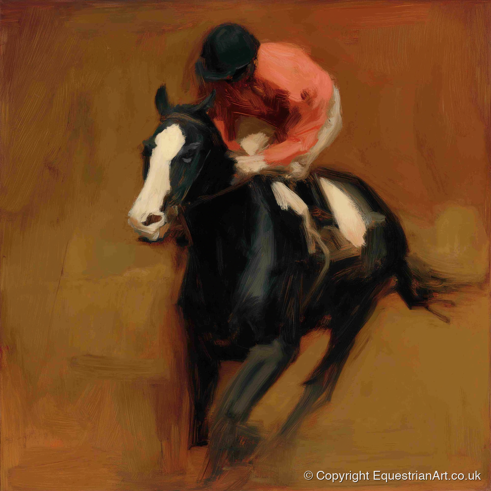 Terracotta Thunder - racing horse art print and canvas by Thomas Cavendish A.I