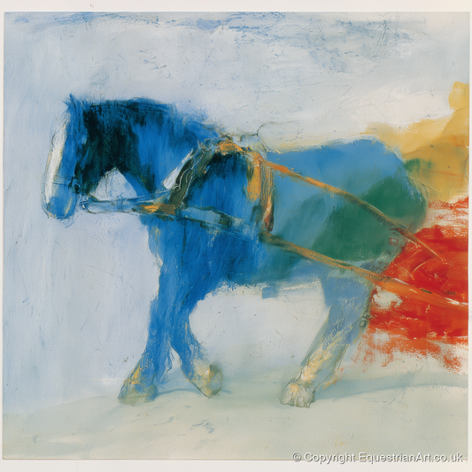 The Azure Draught - working horse art print and canvas by Emile Goddard A.I