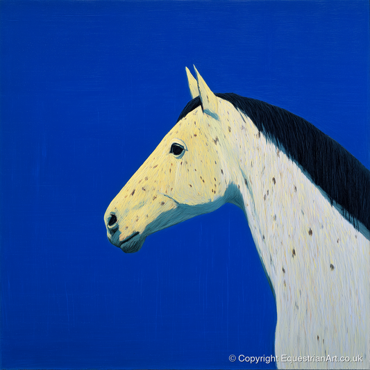 The Azure Profile - horse breed art print and canvas by Malcolm Hastings A.I