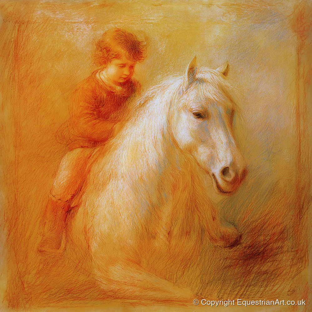 The Bareback Bond - horse & rider art print and canvas by Douglas Fairley A.I