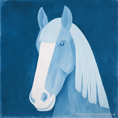 The Blue Blaze - horse breed art print and canvas by Roland Bishop A.I