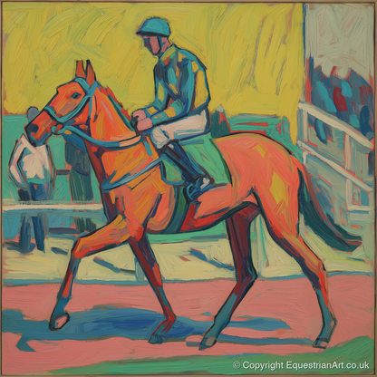 The Bold Contender - racing horse art print and canvas by Mirabel Carlyle A.I