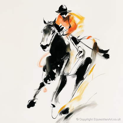 The Bold Furlong - racing horse art print and canvas by Verity Ainsworth A.I