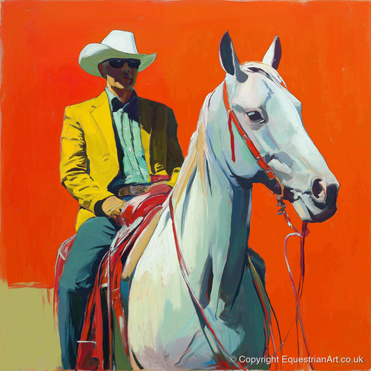 The Bright Frontier - western horse art print and canvas by Victor Beaumont A.I