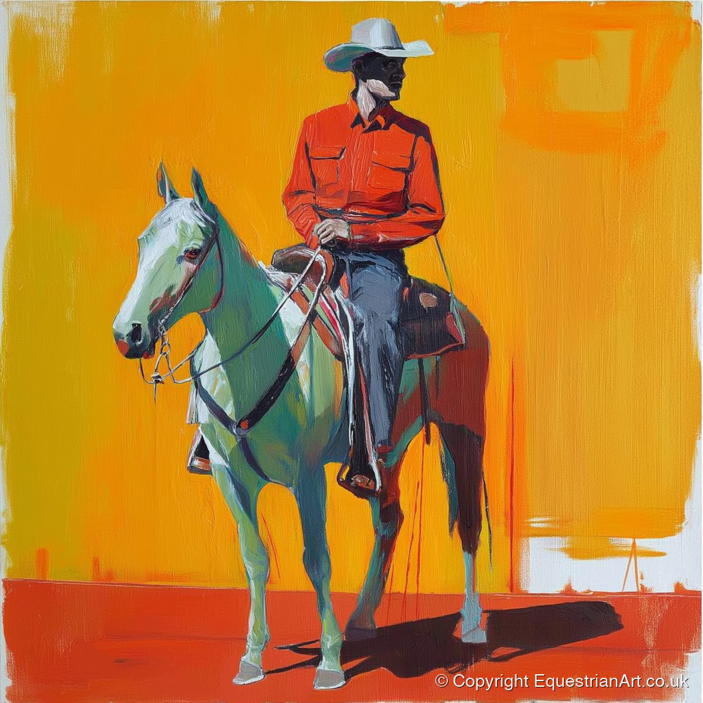 The Bright Frontier - western horse art print and canvas by Victor Beaumont A.I