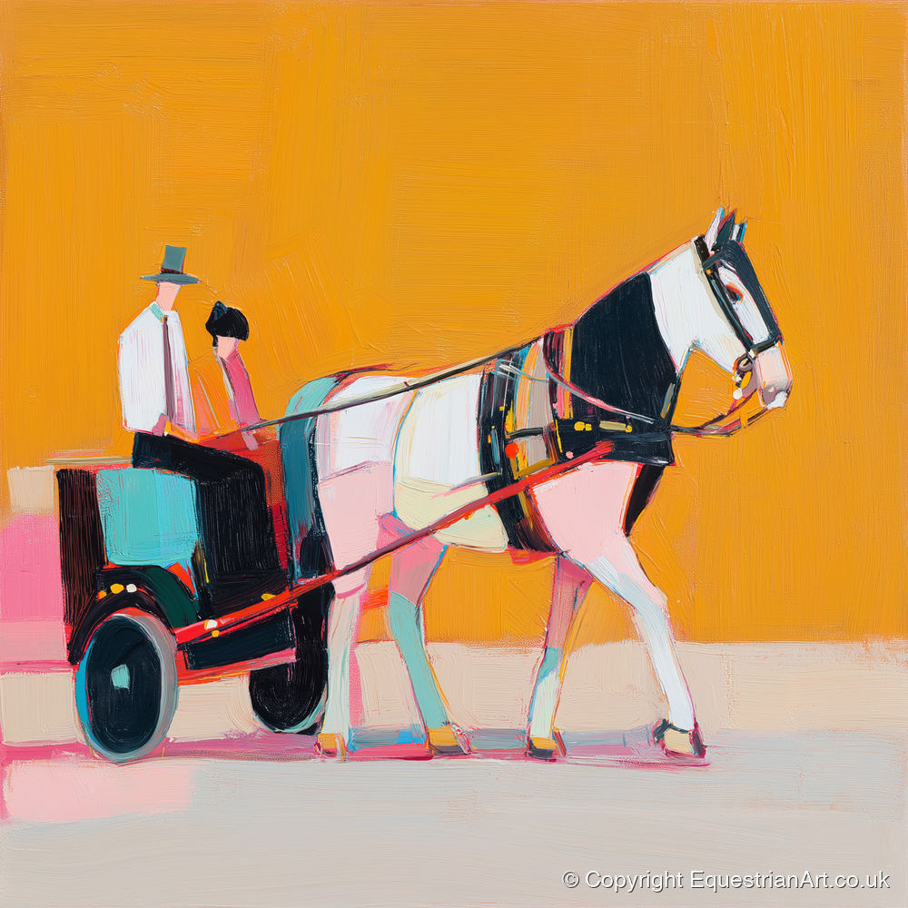 The Bright Turnout - working horse art print and canvas by Genevieve Moore A.I