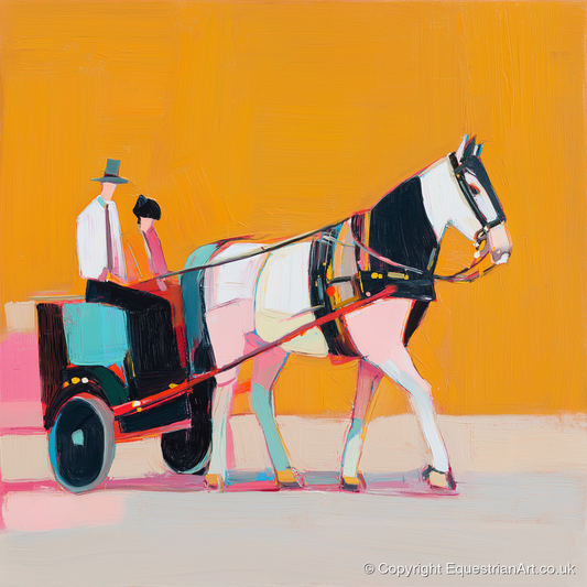 The Bright Turnout - working horse art print and canvas by Genevieve Moore A.I