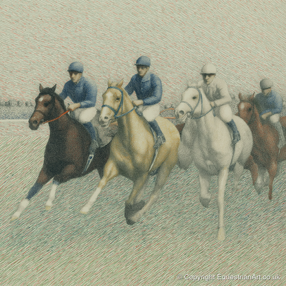 The Classic Field - racing horse art print and canvas by Arthur Sterling A.I