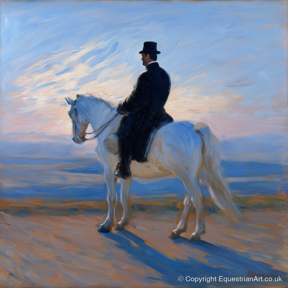 The Classical Rider - dressage horse art print and canvas by Gabriel Hayes A.I
