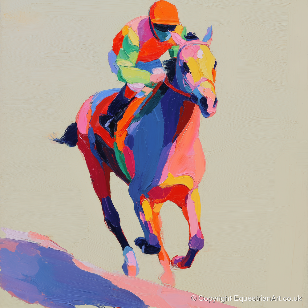 The Colour of Speed - racing horse art print and canvas by Desmond Locke A.I
