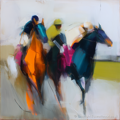 The Colour of Speed - racing horse art print and canvas by Warren Yates A.I