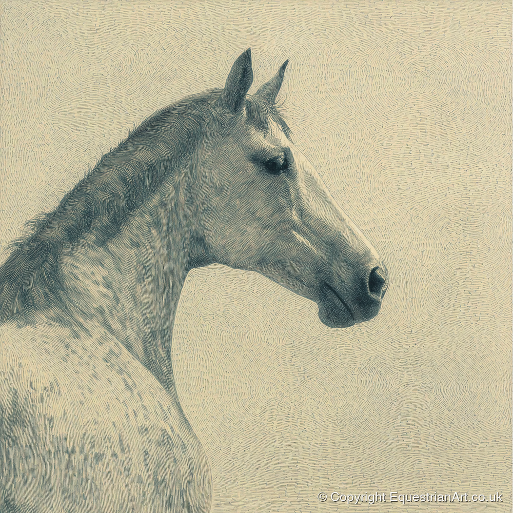 The Dappled Profile - horse breed art print and canvas by Arthur Sterling A.I