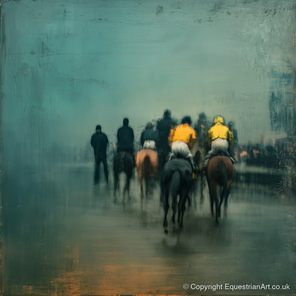 The Early Lot - racing horse art print and canvas by Alaric Townsend A.I