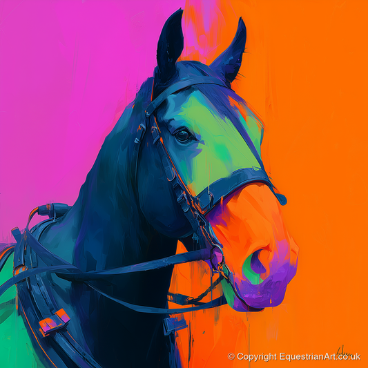 The Electric Workhorse - working horse art print and canvas by Lucian Prescott A.I