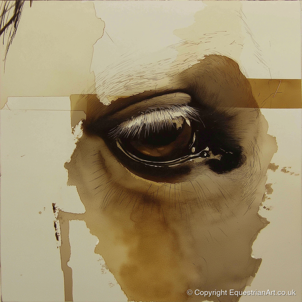 The Equine Gaze - horse portrait art print and canvas by Harrison Cole A.I