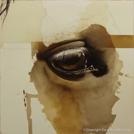 The Equine Gaze - horse portrait art print and canvas by Harrison Cole A.I