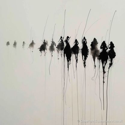 The Ethereal Field - racing horse art print and canvas by Alexander Blackwood A.I